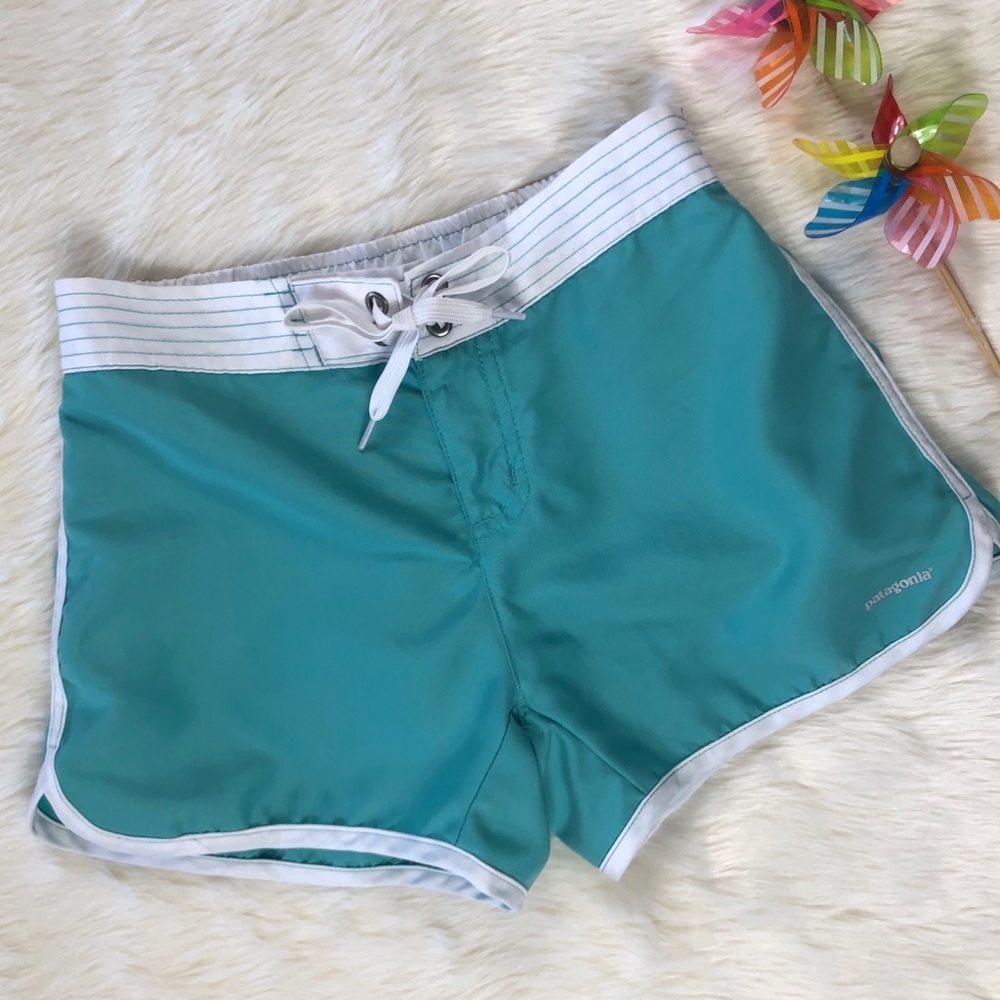 Patagonia | Girls Turquoise Board Shorts